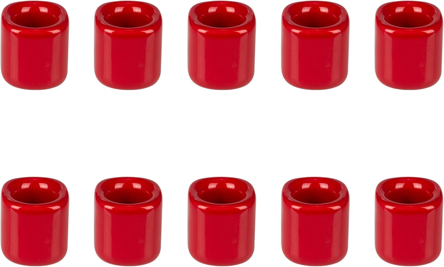 Mega Candles 5 pcs Black 1/2 Inch Diameter Ceramic Chime Ritual Spell Candle Holders, Great for Casting Chimes, Meditation, Rituals, Spells, Vigil, Witchcraft, Wiccan Supplies