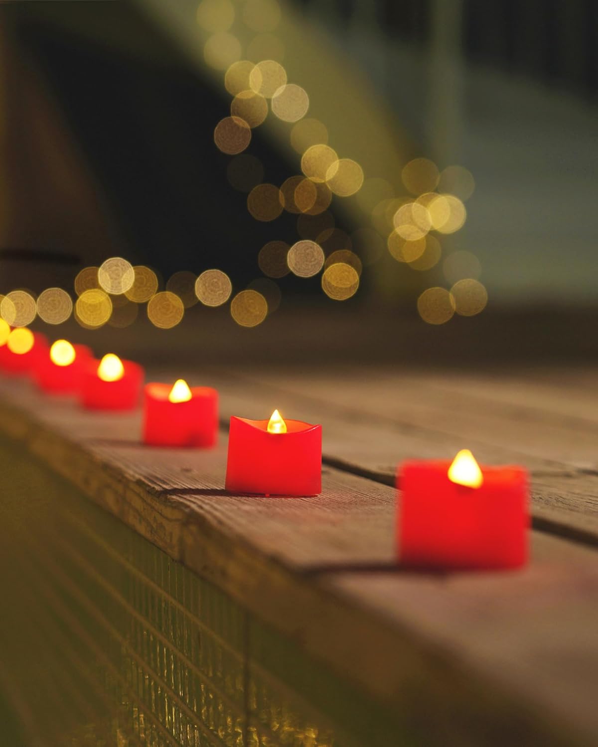 Homemory 24Pcs Flickering Flameless Candle Battery Operated, 200+Hours Fake Electric LED Tea Lights for Votive, Centerpiece Table Decorations, Wedding, Aniversary, Halloween, Christmas