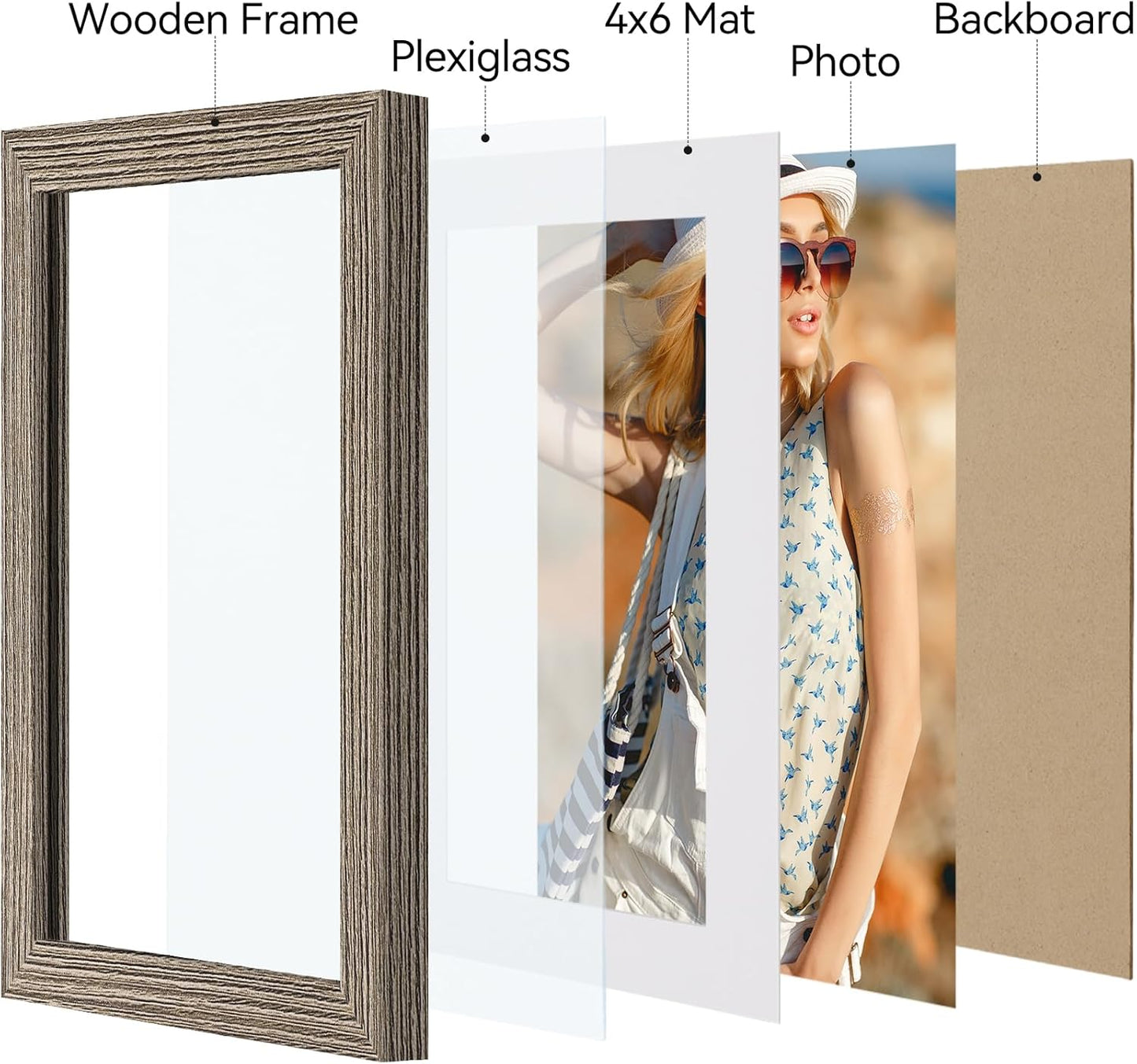 Vittanly 11x14 Picture Frame, Display Pictures 8x10 with Mat or 11x14 without Mat, Photo Frame for Wall Mounting, Black, 1 Pack - Colors B