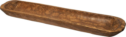 MAINEVENT Decorative Bowl Home Decor Approx 10 Inch, Hand Crafted Spanish Oak Wooden Dough Bowl Decor, Table Centerpiece Made in USA