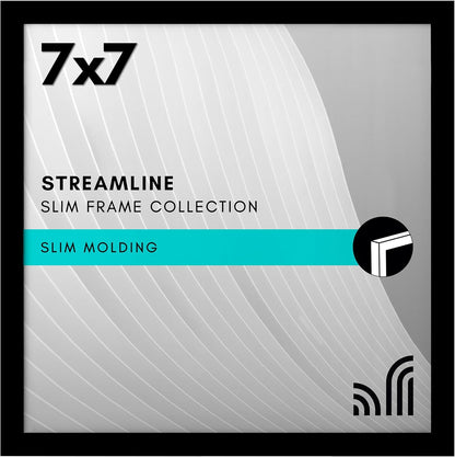 Americanflat 24x36 Poster Frame with Polished Plexiglass - Streamline Collection - Thin Border Picture Frame for Wall Display - Hanging Hardware Included - Black - Colors D