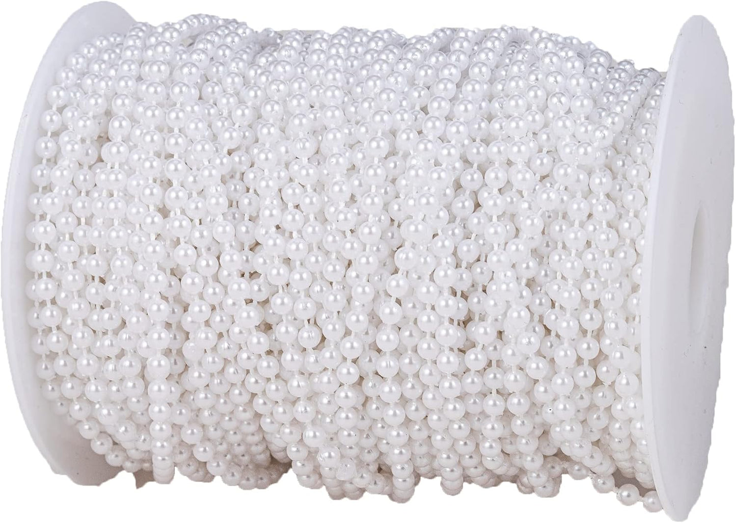 3mm Millet Beads Crafts Faux Pearl Beads Garland Pearl Bead Roll Strand of Pearls to Decorate Floral Centerpieces Wedding Party Favor Christmas Tree(33 Feet Ivory)