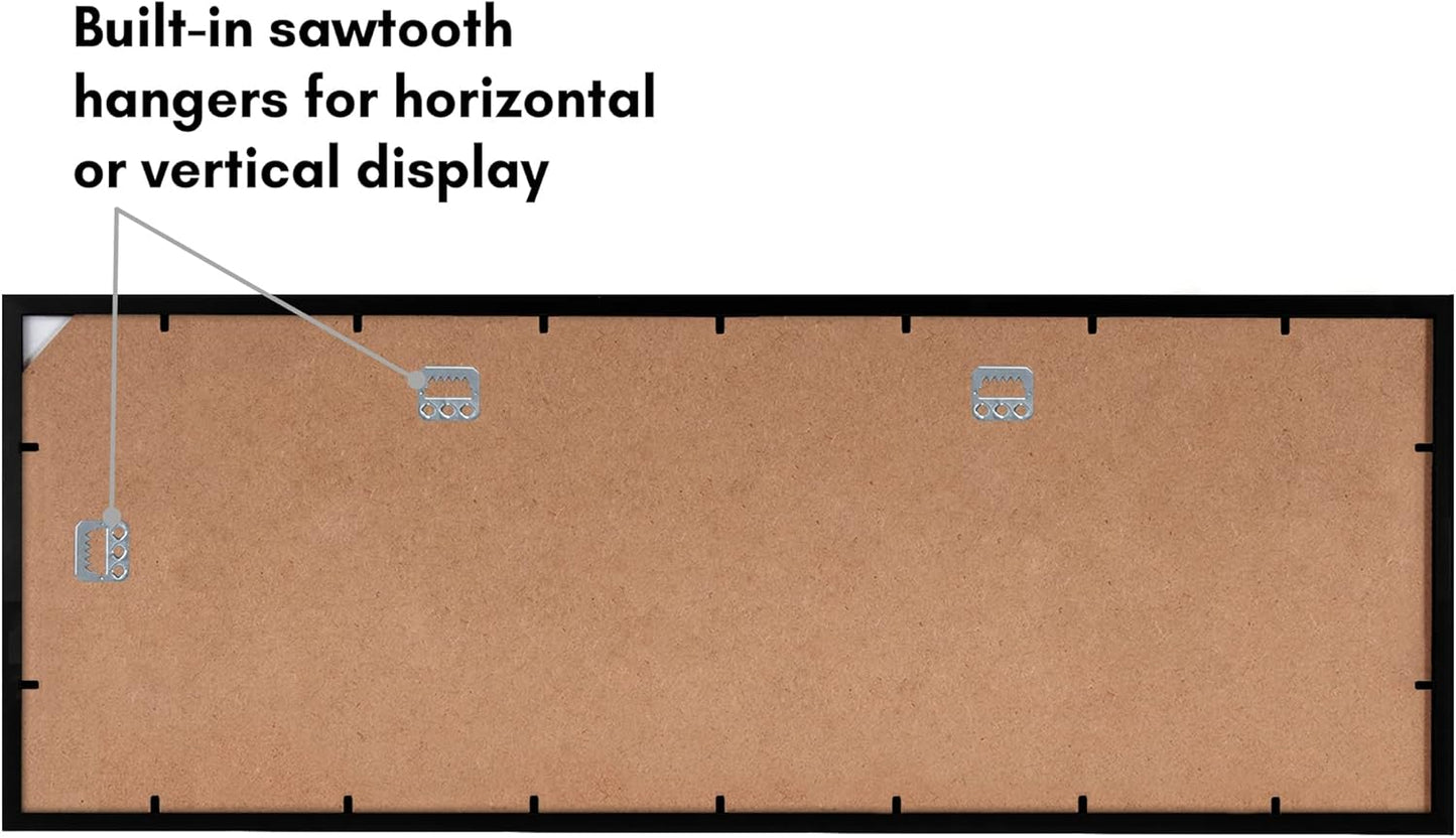 Americanflat 12x18 Poster Frame with Shatter-Resistant Glass - Signature Collection - Gallery-Style Frames Made of Engineered Wood - Photo Frame for Wall Display - Black - Colors B