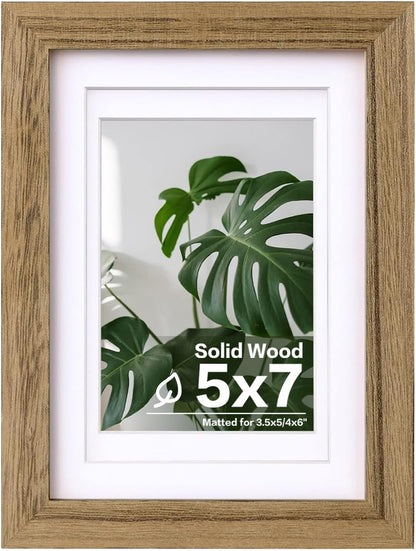 Egofine 12x16 Picture Frame Black, Covered by Plexiglass Made of Solid Wood, Display Pictures 9x12 and 11x14 with Mat or 12x16 Without Mat, for Wall Mounting Photo Frame - Colors A