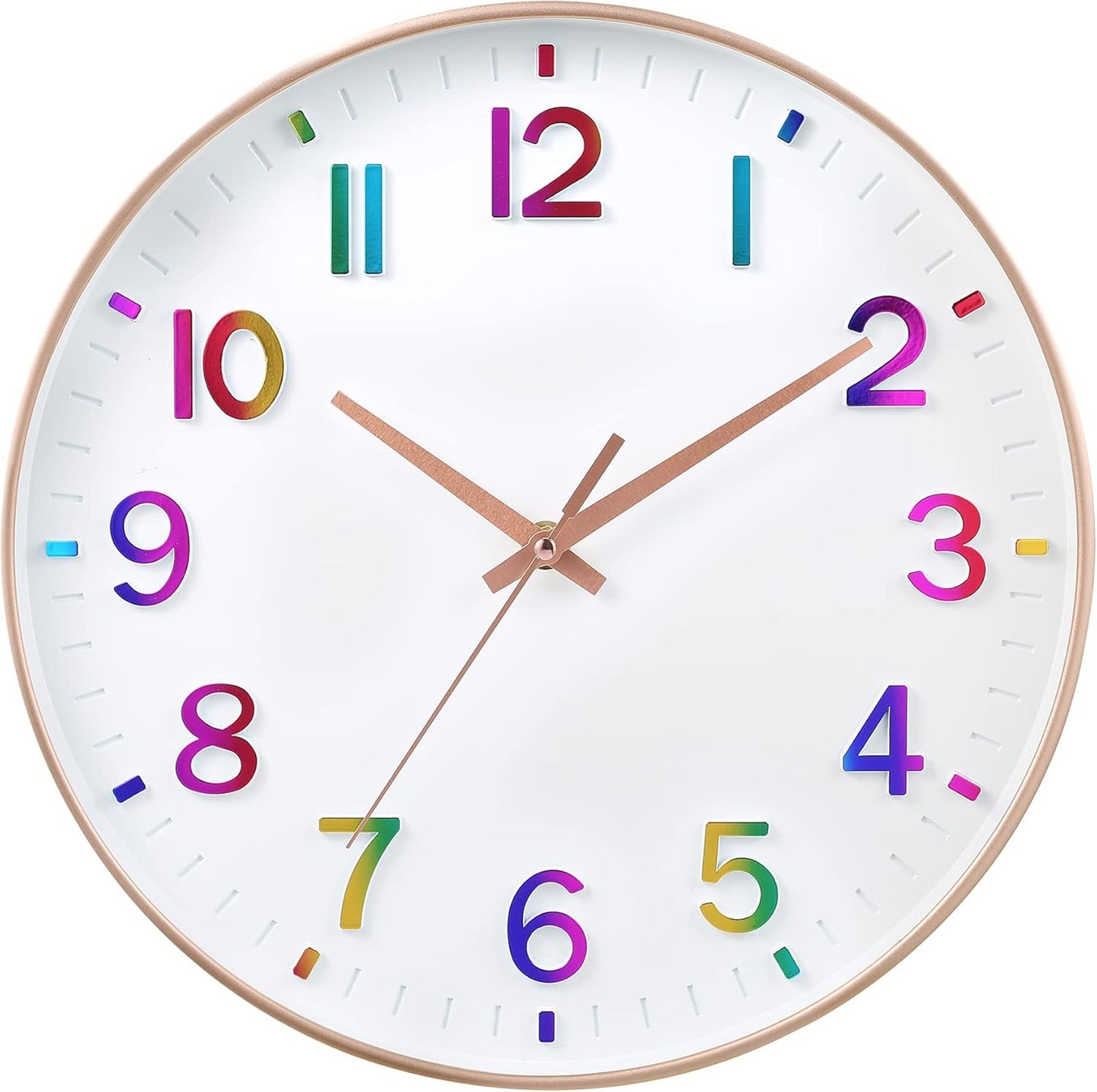 HZDHCLH Wall Clocks Battery Operated,12 inch Silent Non Ticking Modern Wall Clock for Living Room Bedroom Kitchen Office Classroom Decor (Olive Green and Gold)