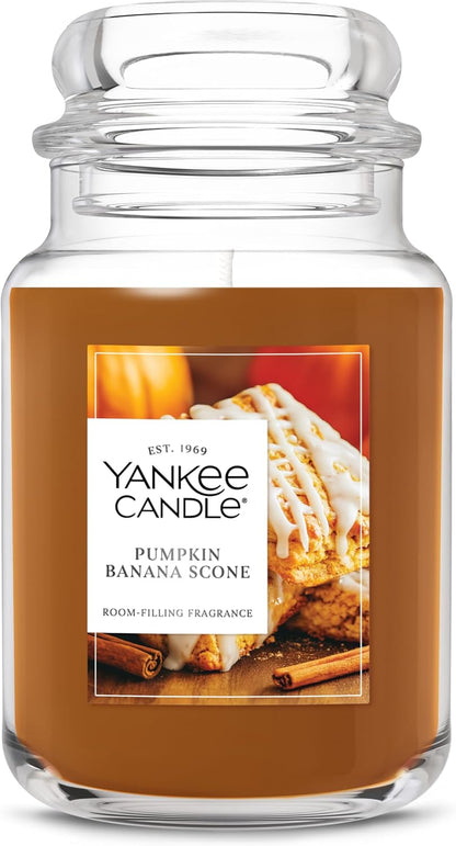 Yankee Candle Sugared Cinnamon Apple, Scented Candle, 22oz Large Jar with up to 150 Hour Burn Time, Giftable