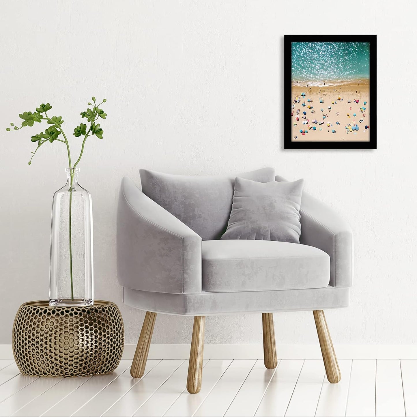 Americanflat 12x18 Poster Frame with Shatter-Resistant Glass - Signature Collection - Gallery-Style Frames Made of Engineered Wood - Photo Frame for Wall Display - Black - Colors B