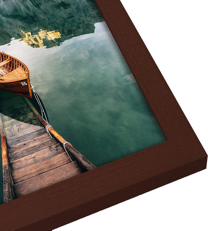 Americanflat 12x18 Poster Frame with Shatter-Resistant Glass - Signature Collection - Gallery-Style Frames Made of Engineered Wood - Photo Frame for Wall Display - Black - Colors B