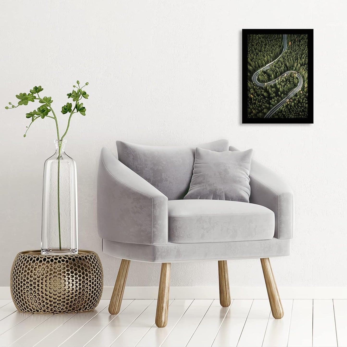 Americanflat 12x18 Poster Frame with Shatter-Resistant Glass - Signature Collection - Gallery-Style Frames Made of Engineered Wood - Photo Frame for Wall Display - Black - Colors A