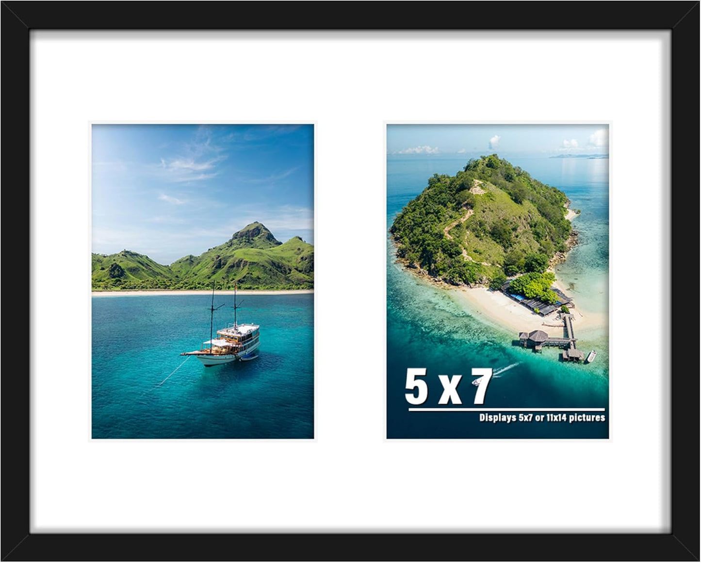 DUENPY 14x26 Collage Picture Frame 4x6 Collage Picture Frame Displays Twelve 4x6 inch Photos Available Horizontal Wall Mounting Display and Vertical Black - Colors B