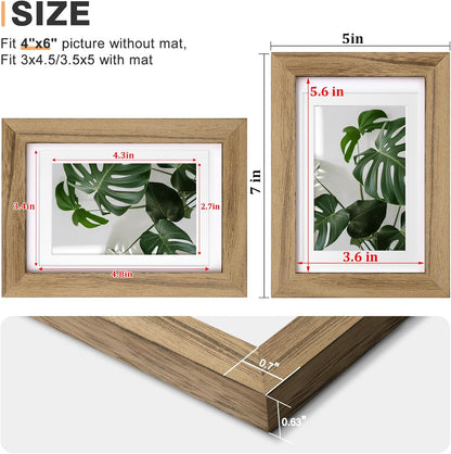 Egofine 12x16 Picture Frame Black, Covered by Plexiglass Made of Solid Wood, Display Pictures 9x12 and 11x14 with Mat or 12x16 Without Mat, for Wall Mounting Photo Frame - Colors A