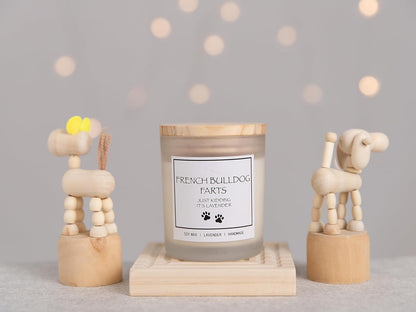 Pug Gifts & Decor, Dog Mom Gifts for Women, Dog Farts Candle, Pet Friendly Lavender Scented Candle