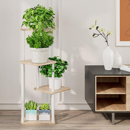 AZERPIAN Plant Stand 5 Tier Indoor Metal Flower Shelf for Multiple Plants Corner Tall Flower Holders for Patio Garden Living Room Balcony Bedroom, Black (5 Tier-Black)