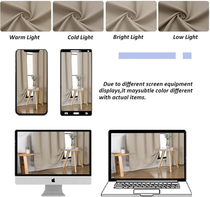 Simplebrand Ava Sage Green Blackout Curtains for Bedroom 63 Inch Length 2 Panels Set, Solid Thermal Insulated Energy Saving Rod Pocket Window Treatment Curtains Blackout Drapes, W40 x L63 Inch, Sage - Colors B