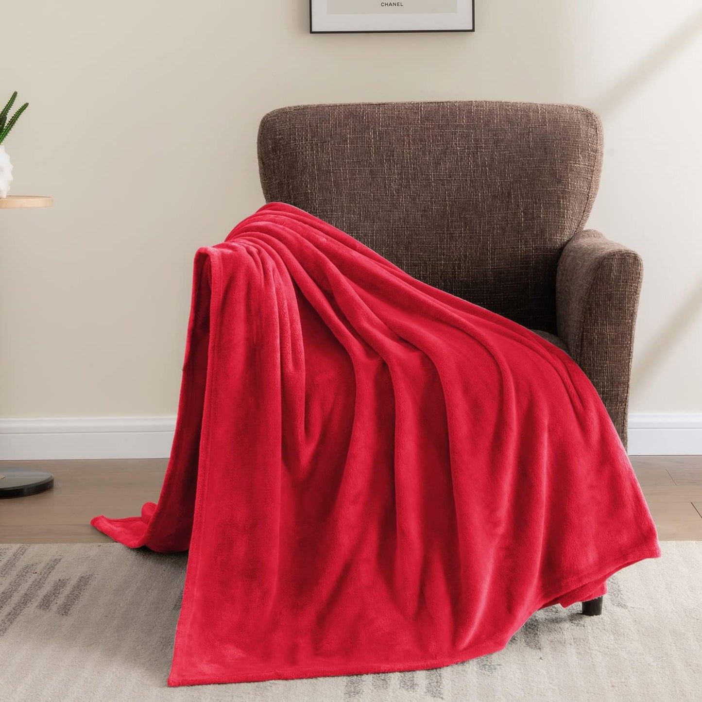 BEDELITE Fleece Blanket Black Throw Blankets for Couch & Bed, Luxury Plush Cozy Fuzzy Blanket 50x60 inches, Super Soft Warm Lightweight Throw Blanket for Travel Camping - Colors B