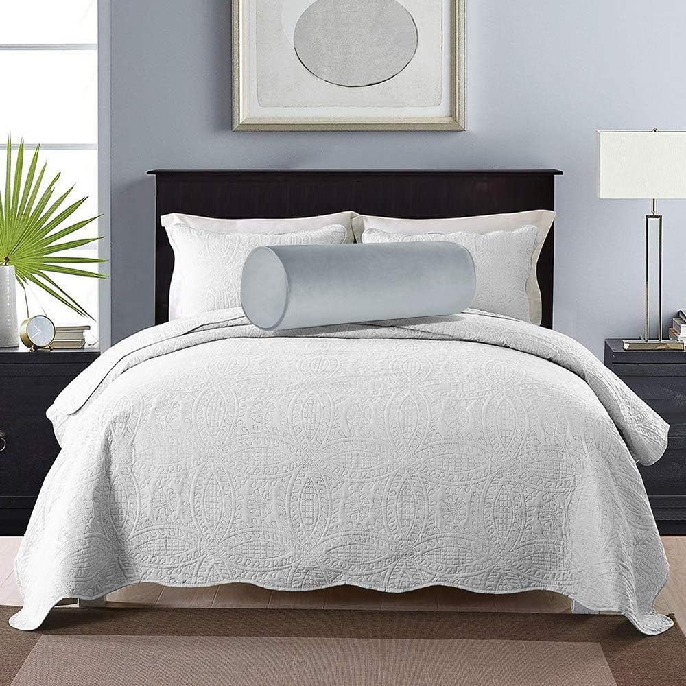Tinbolunce Memory Foam Roll Pillow for Knee/Leg/Neck - Full Moon Bolster/Round Cylinder Pillow for Sleeping on Side or Back - Removable Cooling Cover Length 18" x 6" Diameter (Navy Blue)