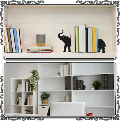 Geelin Peeping Cat Metal Bookends Set of 2 Cute Book Ends for Shelves Decorative Bookshelf Home Office Desk Bookshelf Decor Gift for Cat Lovers and Reading Enthusiasts