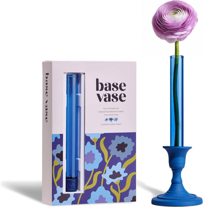 Base Vase (3-Pack) - The Bud Vase that Fits in Taper Candle Holders | Create Floral Arrangements for Tablescapes, Centerpieces, Weddings and Home Decor
