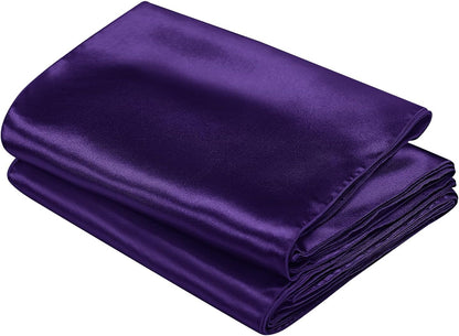 SiinvdaBZX 4 Pcs Royal Blue Satin Table Runner 12 x 108 inches Long, Bright Smooth Satin Wedding Table Runner Decorations for Birthday Parties, Buffet, Banquets, Graduations, Engagements