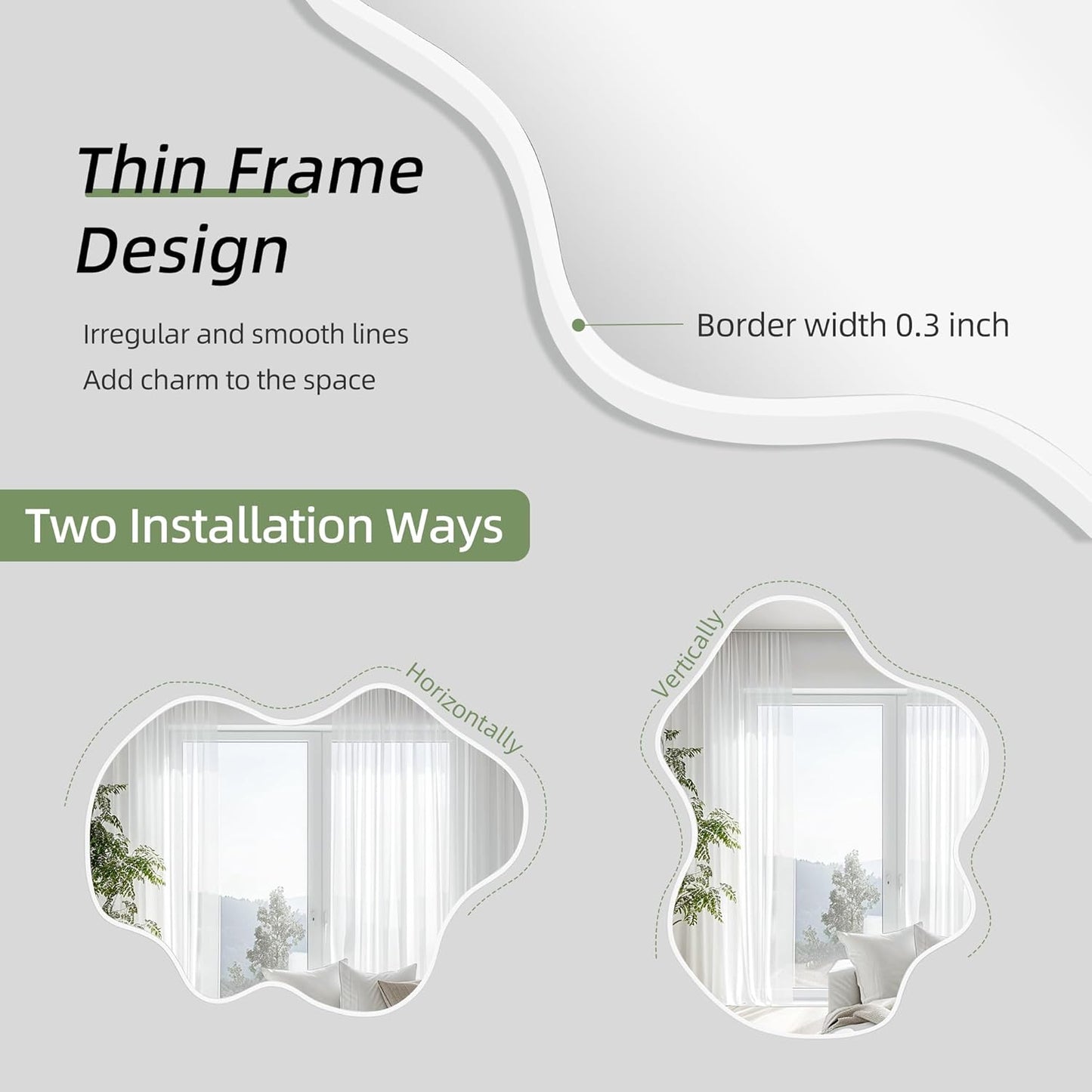 White Round Mirror 30 Inch, Circle Wall Mirrors for Bathroom, Bedroom Living Room or Entryway