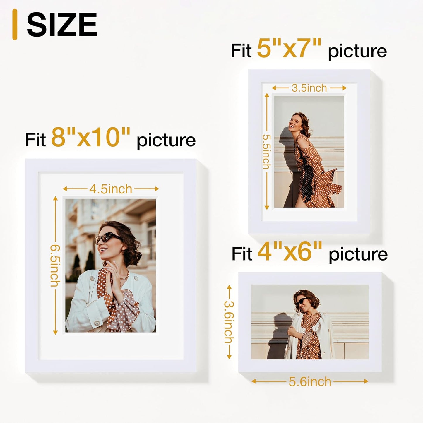 Vittanly 20 Pack Picture Frames Collage Wall Decor, Multi Sizes Including 4pcs 8x10, 8pcs 5x7 and 8pcs 4x6 Photo Frames, Gallery Frame Set for Wall or Tabletop Display, Black, Brown and Dark Grey
