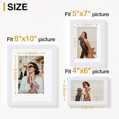 Vittanly 20 Pack Picture Frames Collage Wall Decor, Multi Sizes Including 4pcs 8x10, 8pcs 5x7 and 8pcs 4x6 Photo Frames, Gallery Frame Set for Wall or Tabletop Display, Black, Brown and Dark Grey