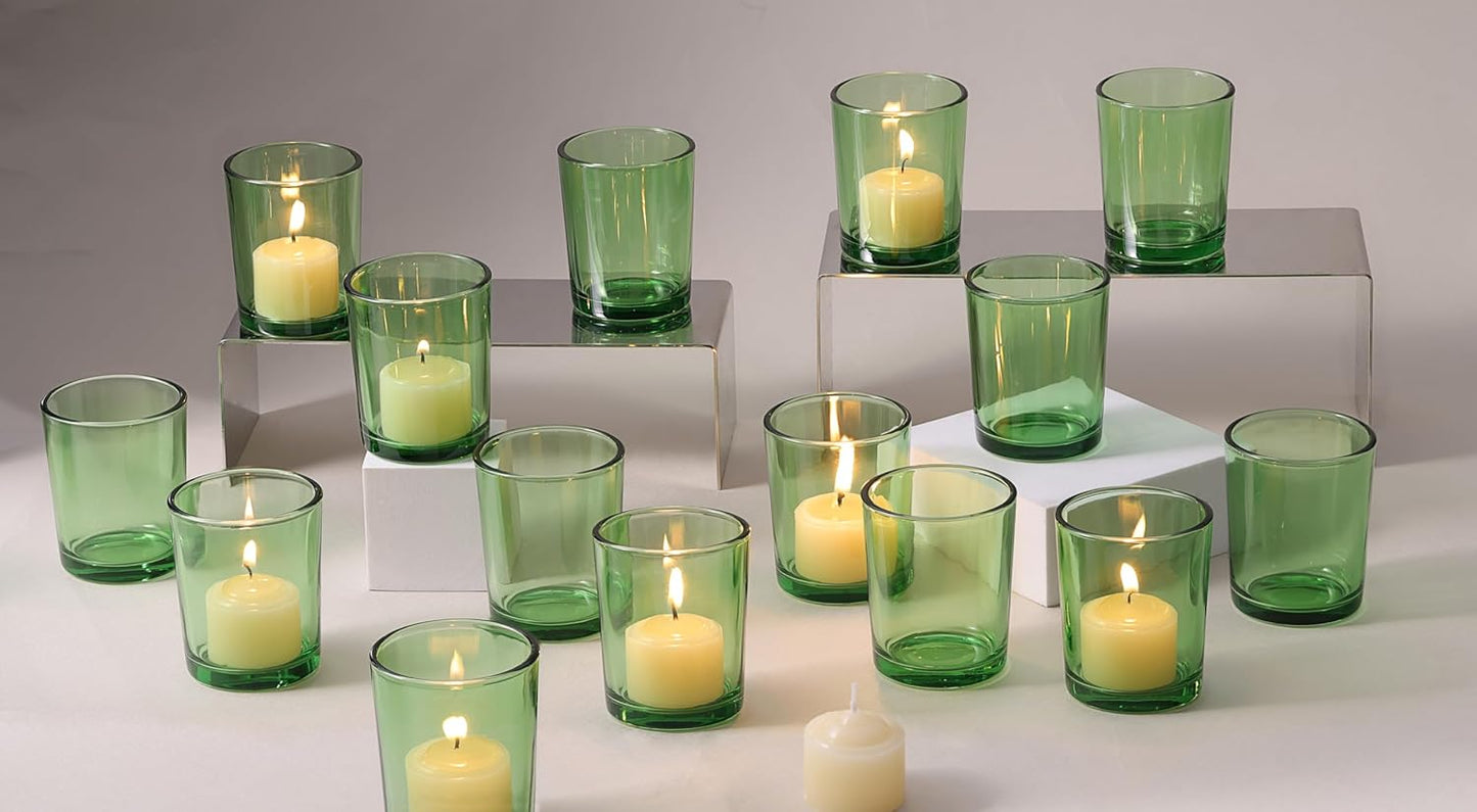 LETINE Gold Votive Candle Holders Set of 36 - Speckled Mercury Gold Glass Candle Holder Bulk - Ideal Spring Summer Decor for Wedding Centerpiece Table，Valentine's Day Decorations Indoor