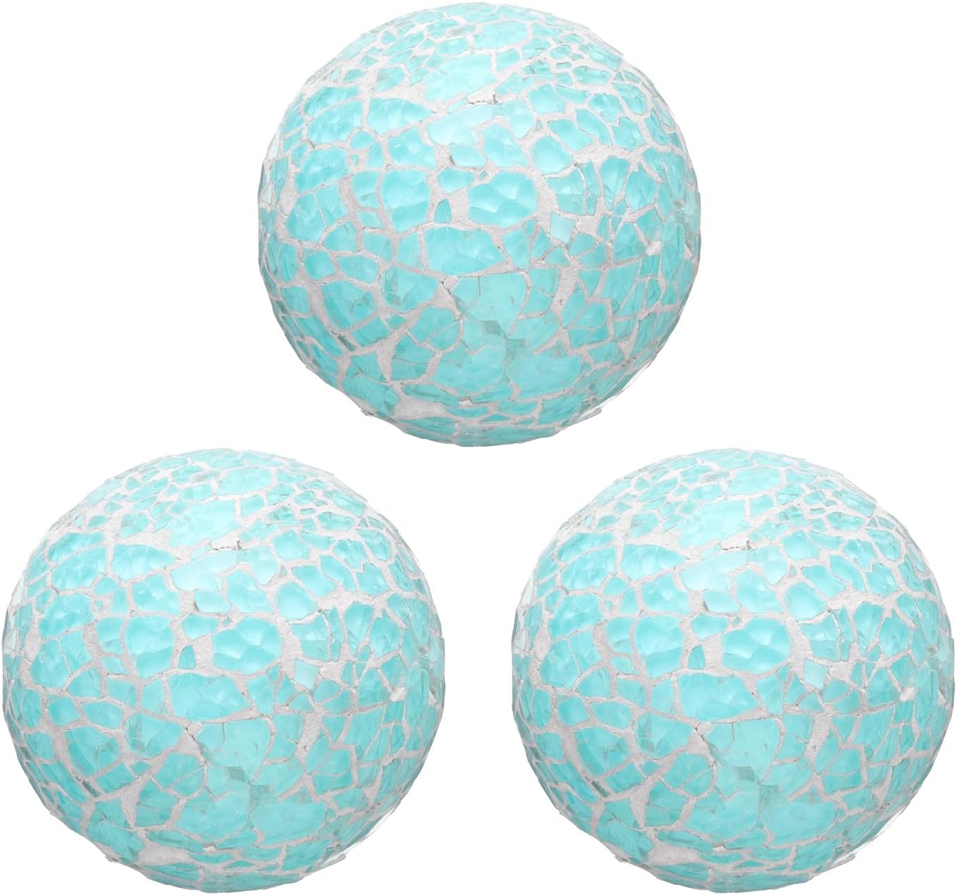 uxcell 3Pcs Decorative Glass Balls 2.36 Inch Orbs Centerpiece Balls Mosaic Glass Ball Sphere for Decor Bowls Vases Dining Table Party, Dark Blue