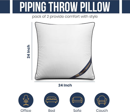 Utopia Bedding Throw Pillow Inserts (Pack of 4, White), 18 x 18 Inches Decorative Indoor Pillows for Sofa, Bed, Couch, Cushion Sham Stuffer