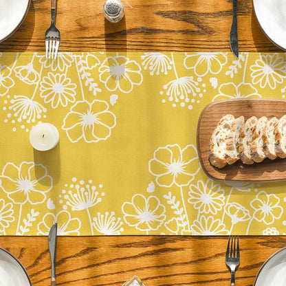Artoid Mode Pink Bloom Flowers Butterfly Spring Table Runner, Seasonal Holiday Kitchen Dining Table Decoration for Home Party Indoor 13x72 Inch