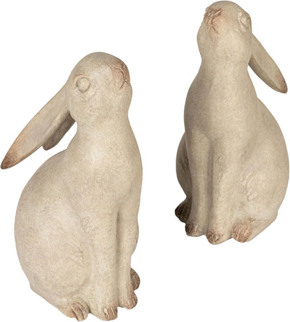 Creative Co-Op Decorative Resin Rabbit Bookends, Bronze, Set of 2