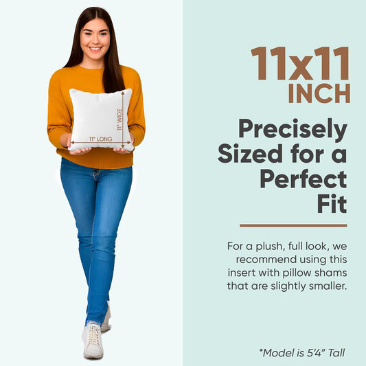 Pillowflex Synthetic Down Pillow Insert - 20x20 Down Alternative, Ultra Soft Large Square Throw Pillow, Couch Sham, Bed Sleeping - 1 Decorative Accent Form - Colors A