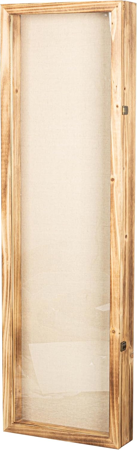 Freezing point Shadow Box Frame 8x8 Shadow Boxes Display Case with Linen Back Memorabilia Awards Medals Bouquet Photos Picture Badge Wedding Memory Box for Keepsakes Carbonized Small Pin Board
