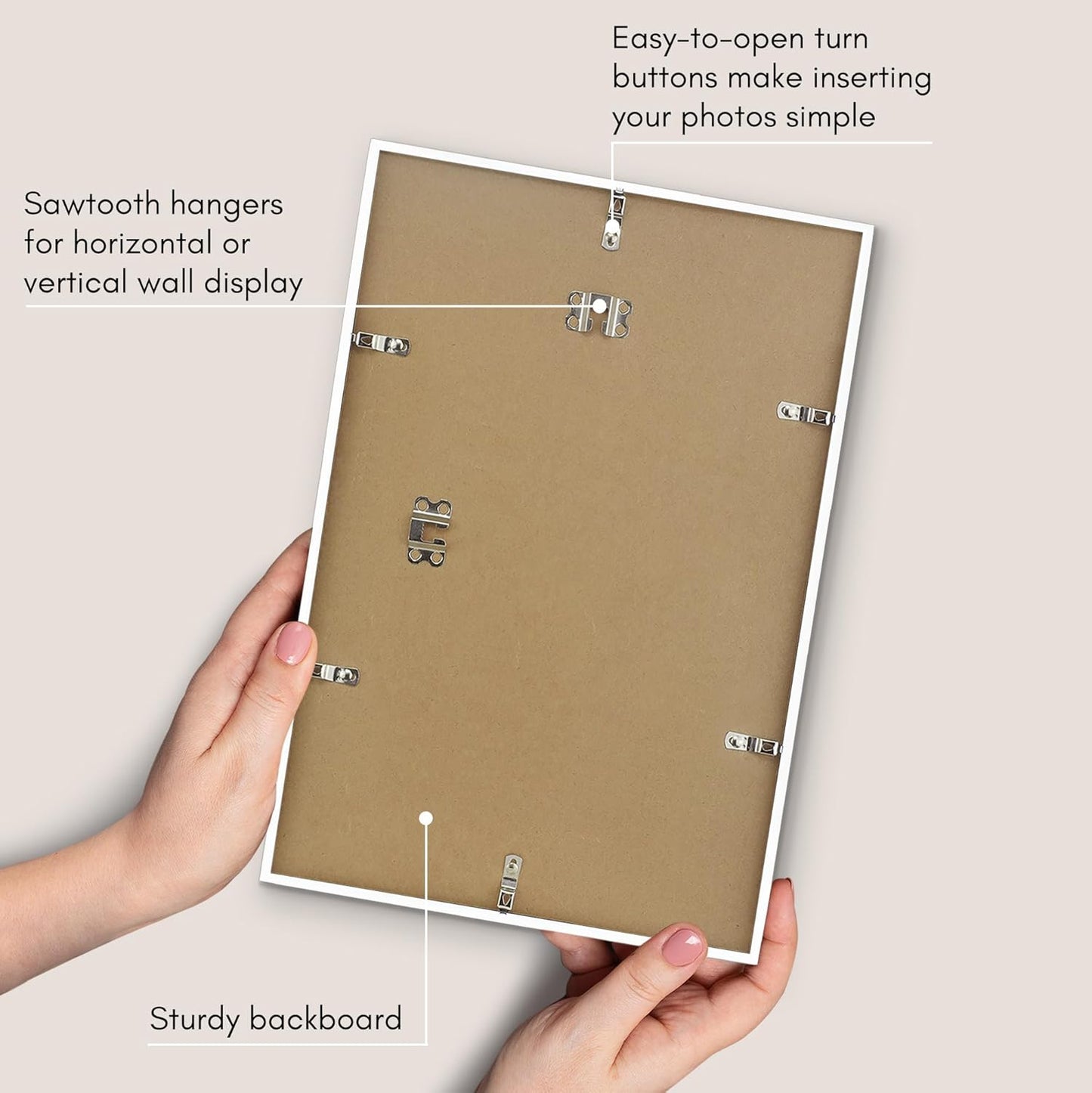 Americanflat 24x36 Poster Frame with Polished Plexiglass - Streamline Collection - Thin Border Picture Frame for Wall Display - Hanging Hardware Included - Black - Colors B
