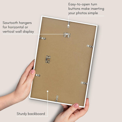 Americanflat 24x36 Poster Frame with Polished Plexiglass - Streamline Collection - Thin Border Picture Frame for Wall Display - Hanging Hardware Included - Black - Colors B