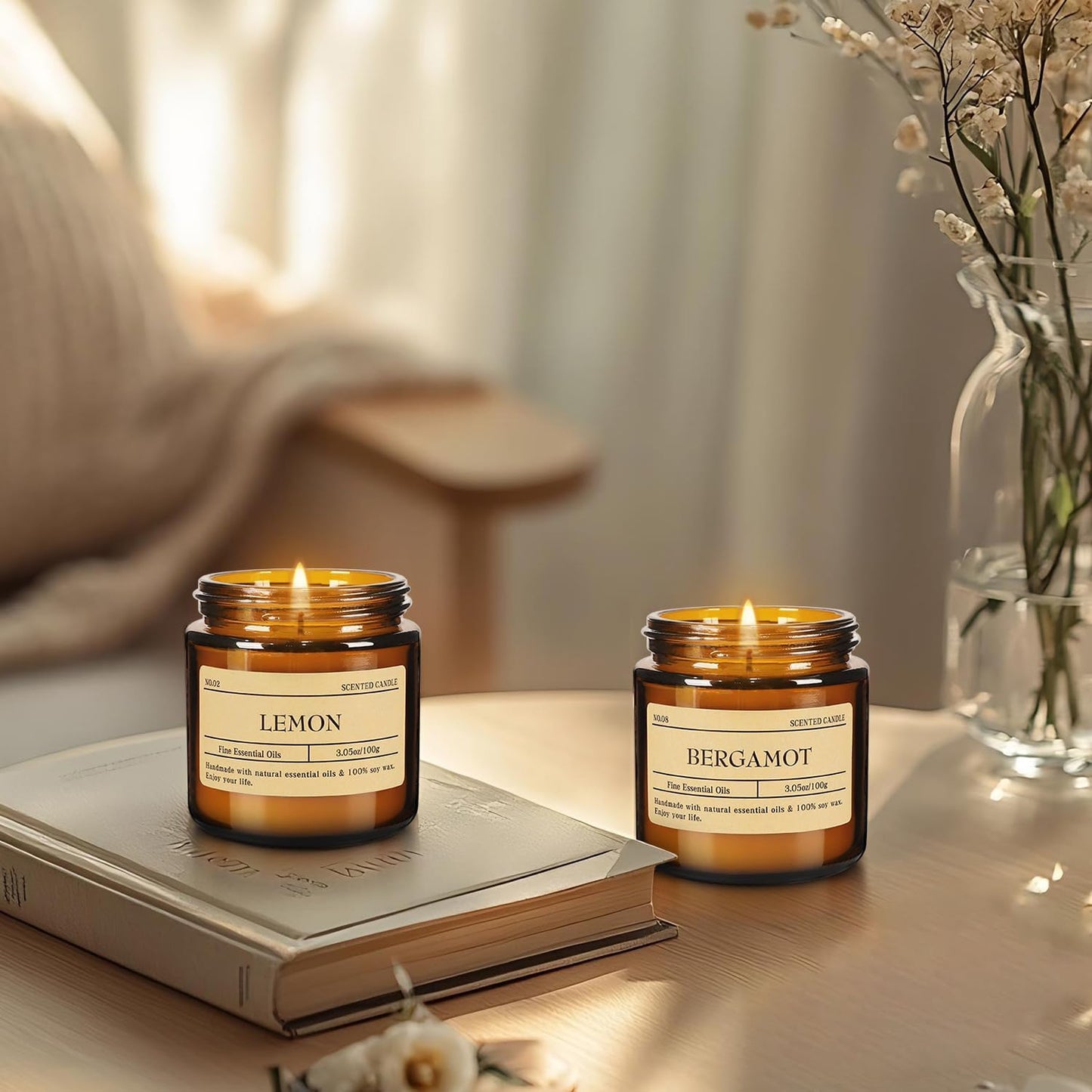 Howemon 24 Pack Scented Candles Set for Home, Relaxing Stress Relief, Aromatherapy - Natural Soy Wax and Fragrance - Gifts for Women, Mom, Best Friend, Wife, Birthday
