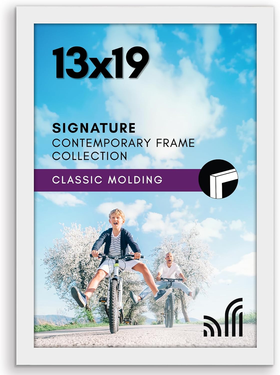 Americanflat 12x18 Poster Frame with Shatter-Resistant Glass - Signature Collection - Gallery-Style Frames Made of Engineered Wood - Photo Frame for Wall Display - Black - Colors A