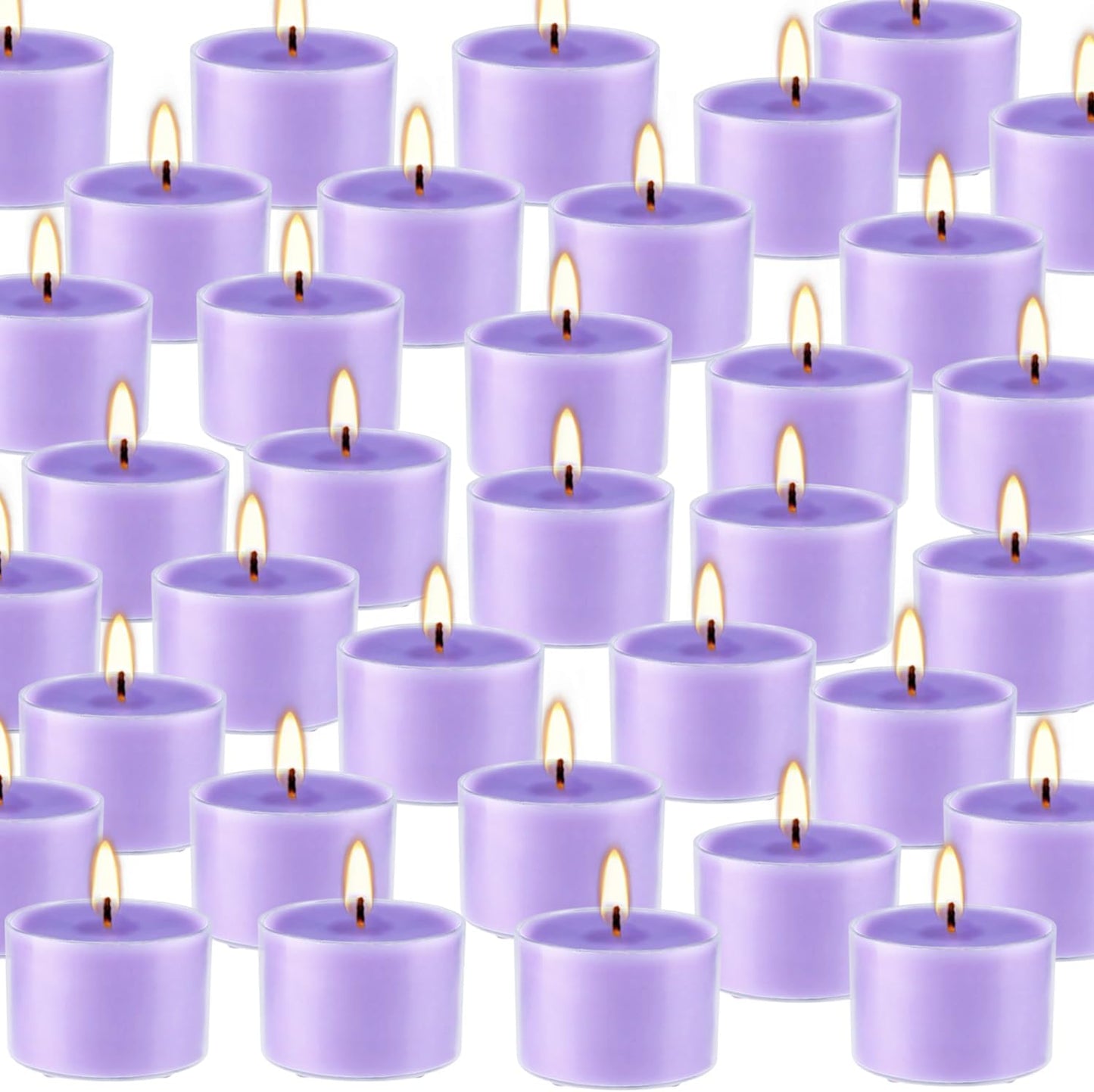 Rose Scented Candle Tealight Candles in Clear Cup, 8 Hours Consistent Smkless Clean Burning, Great for Valentine's Day Holiday, Wedding, Spa, Emergency and Home Decoration（Pink，50 Pack）