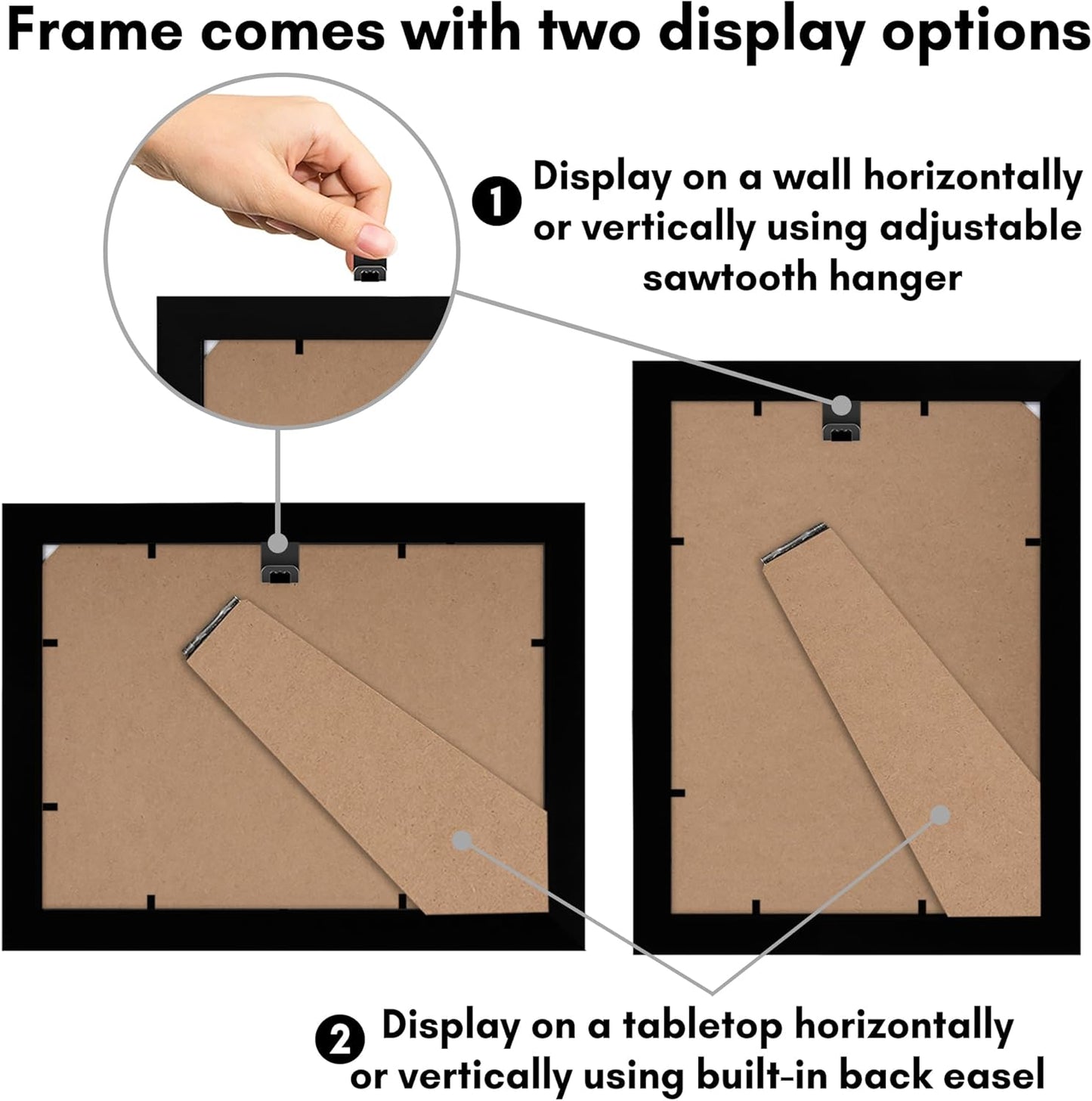 Americanflat 12x18 Poster Frame with Shatter-Resistant Glass - Signature Collection - Gallery-Style Frames Made of Engineered Wood - Photo Frame for Wall Display - Black - Colors C
