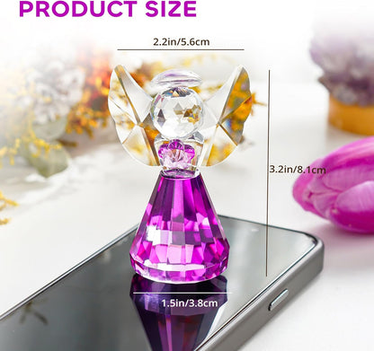 HDCRYSTALGIFTS 3.3'' Crystal Bird Figurine Collectible Art Glass Animal Figurines Table Home Decor Paperweight Valentine’s Day for Women