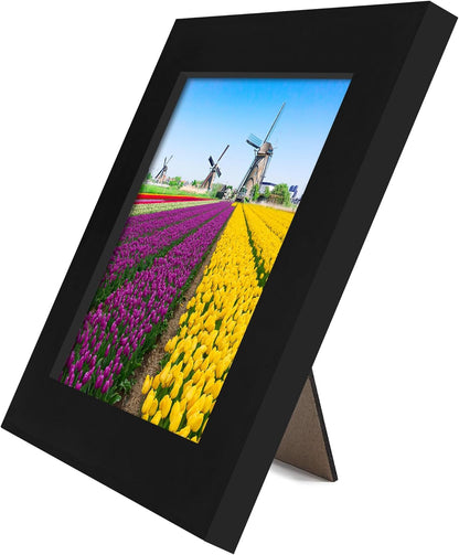 Americanflat 12x18 Poster Frame with Shatter-Resistant Glass - Signature Collection - Gallery-Style Frames Made of Engineered Wood - Photo Frame for Wall Display - Black - Colors B