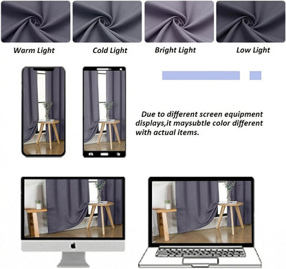 Simplebrand Ava Sage Green Blackout Curtains for Bedroom 63 Inch Length 2 Panels Set, Solid Thermal Insulated Energy Saving Rod Pocket Window Treatment Curtains Blackout Drapes, W40 x L63 Inch, Sage - Colors A