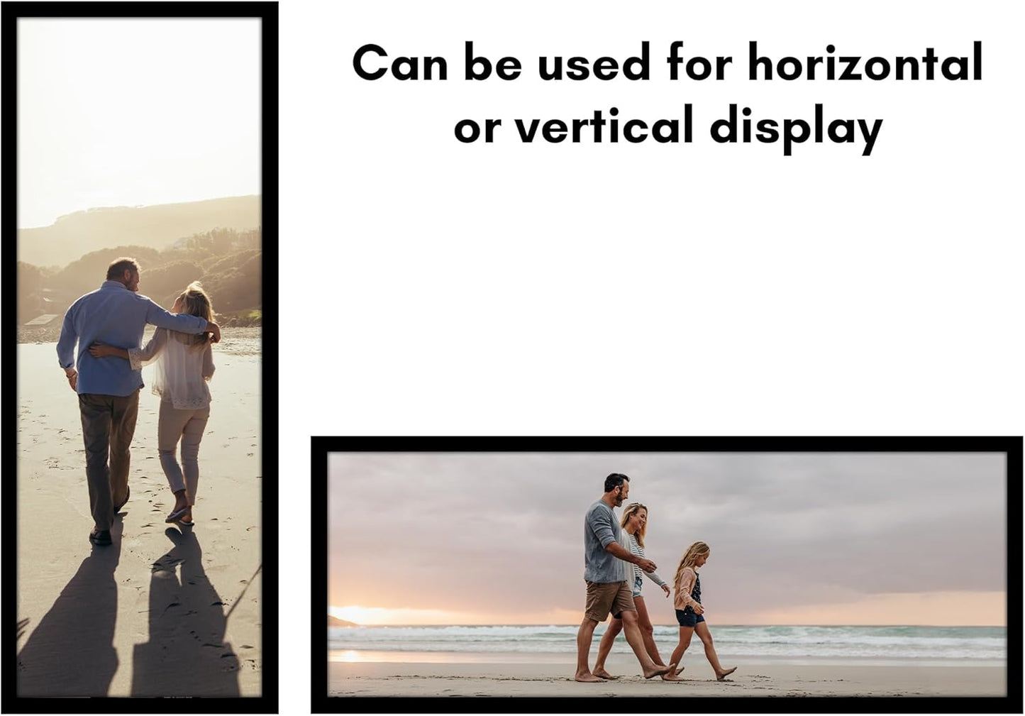 Americanflat 16x20 Picture Frame with Polished Plexiglass - Black Picture Frame - Wide Photo Frames Made of Engineered Wood for Vertical or Horizontal Wall Display - Epic Collection - Black - Colors B