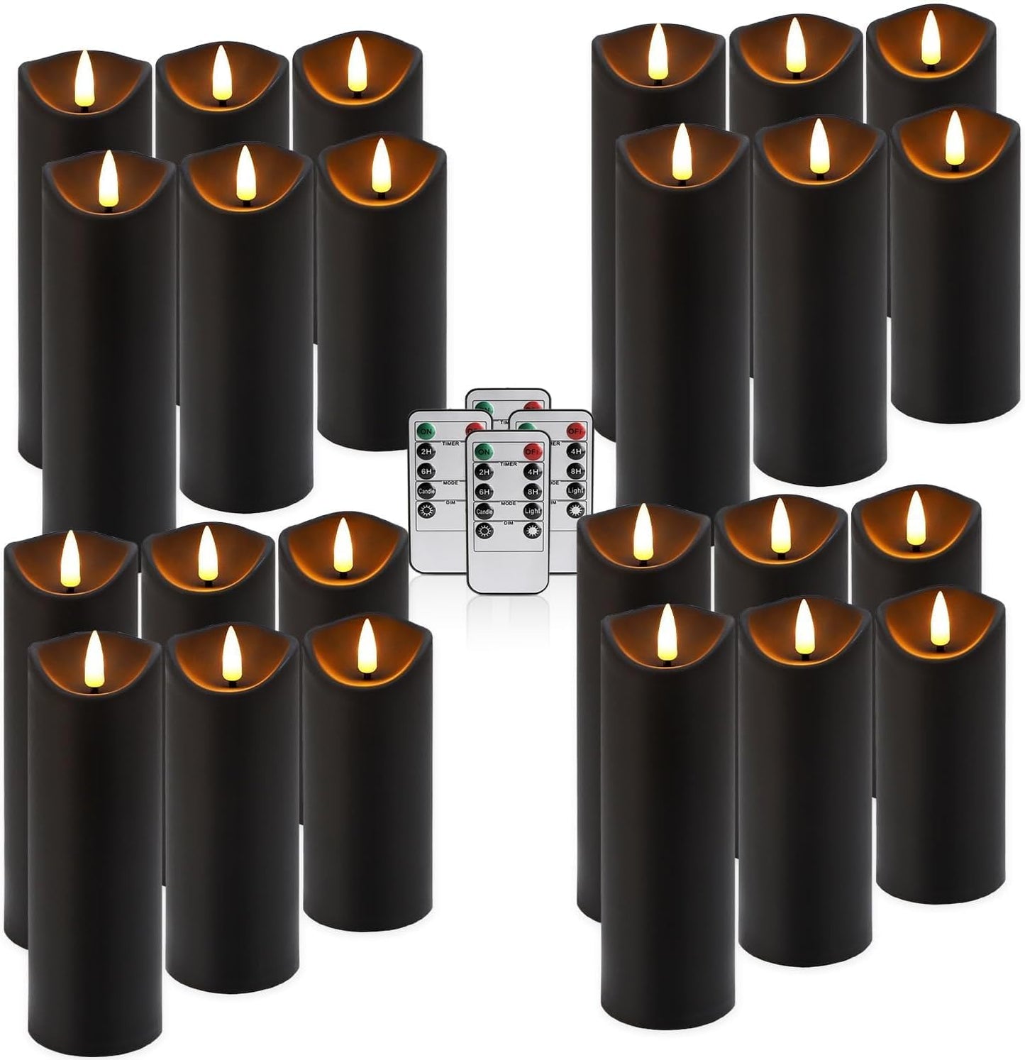 48- Pack of 3 Sizes of LED Flameless Candles.This Candle is Suitable for café, Fancy Restaurant, Bookstore and Other Scenes to Create a Relaxing and Romantic Atmosphere.