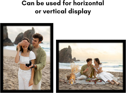 Americanflat 16x20 Picture Frame with Polished Plexiglass - Black Picture Frame - Wide Photo Frames Made of Engineered Wood for Vertical or Horizontal Wall Display - Epic Collection - Black - Colors A