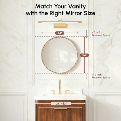 USHOWER Bathroom Mirrors for Over Sink, 36 Inch Circle Mirror with Metal Frame, Black Wall Mirror for Vanity, Entryway, Living Room, Hallway and Bedroom Decor