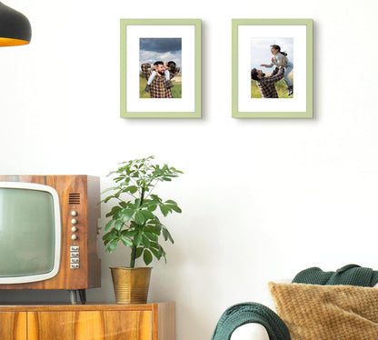 upsimples 8x10 Picture Frame, Display Pictures 5x7 with Mat or 8x10 Without Mat, Wall Hanging Photo Frame, Black, 1 Pack - Colors B