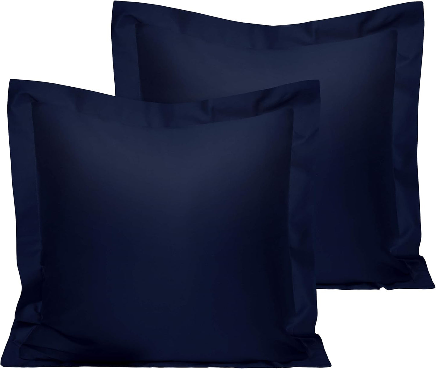 NTBAY Cotton 26x26 Euro Sham Covers - 500 Thread Count Egyptian Cotton Euro Pillow Covers, 2 Pack Super Soft and Breathable 26x26 Pillow Covers, Square Pillow Cases, White