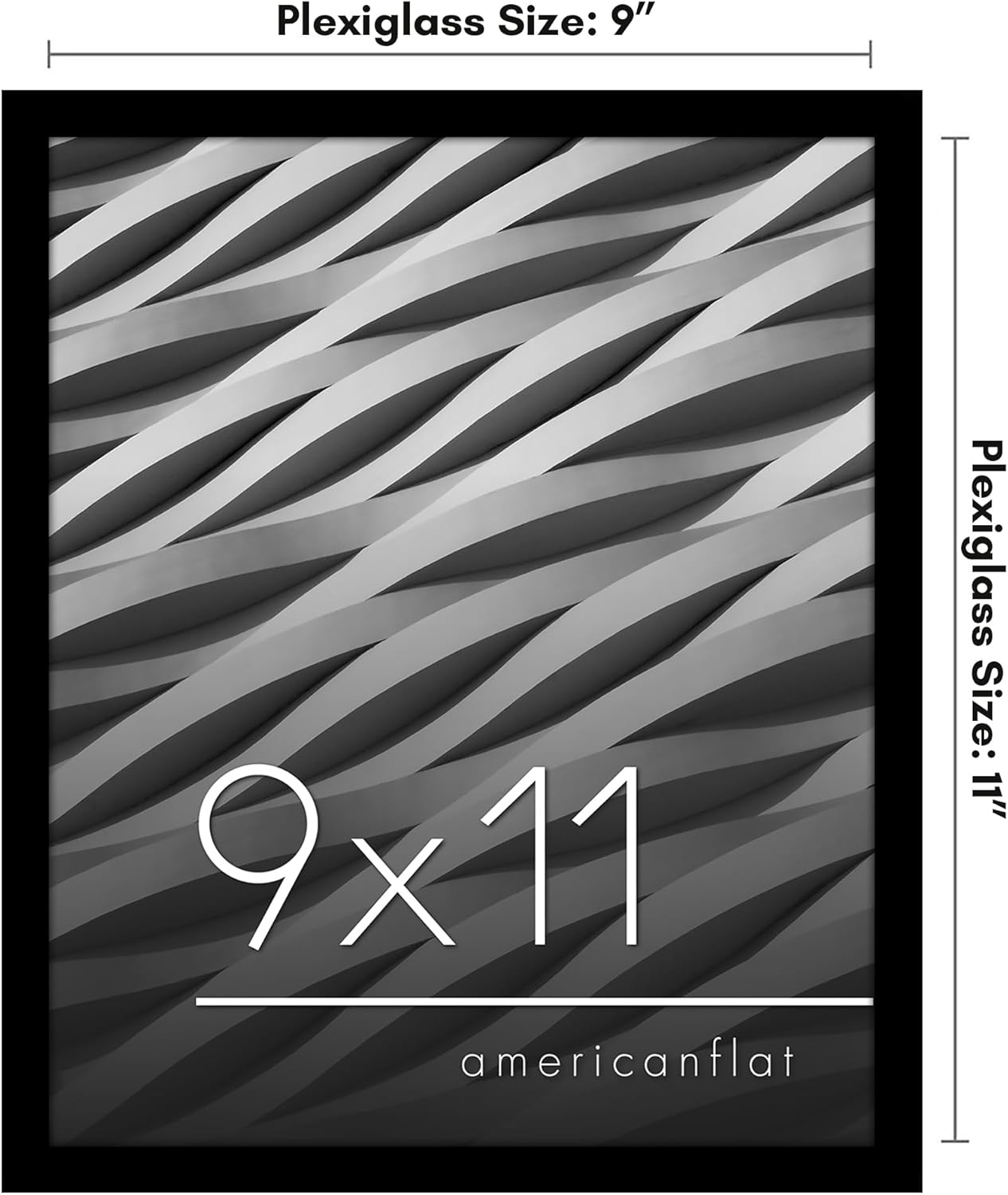 Americanflat 24x36 Poster Frame with Polished Plexiglass - Streamline Collection - Thin Border Picture Frame for Wall Display - Hanging Hardware Included - Black - Colors A