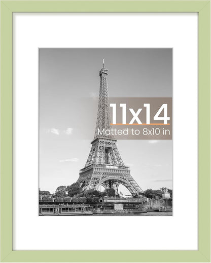 upsimples 8x10 Picture Frame, Display Pictures 5x7 with Mat or 8x10 Without Mat, Wall Hanging Photo Frame, Black, 1 Pack - Colors A